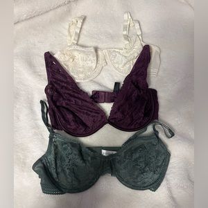 3 Pack Primark Lacey Bras